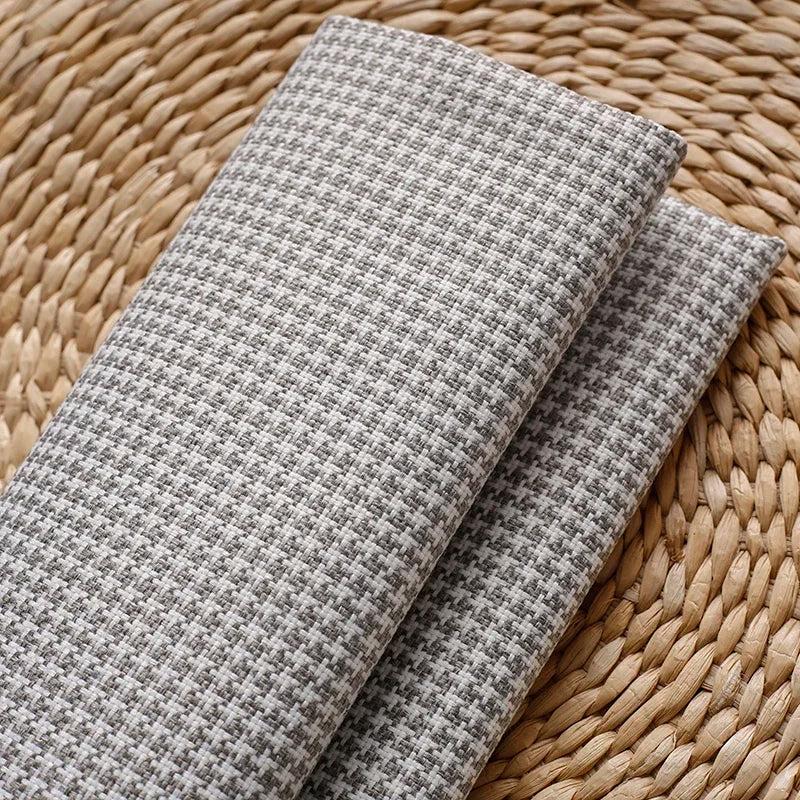 High-end Thousand Bird Grid Sofa Fabric Thickening Plaid Cotton Linen Cloth Tablecloth Pillow Cushion Cover Handmade DIY Fabric