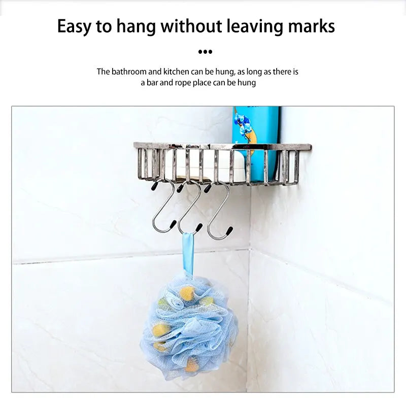 S Shaped Hooks Multifunctional Stainless Steel Hanging Hook Hanger For Kitchen Bar Bathroom Bedroom Storage Tool