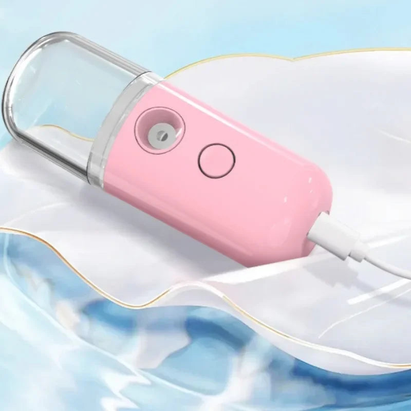 Mist Sprayer Facial Mini Portable Rechargeable Handy Face Humidifier Facial Sprayer Skin Care Machine For Face Hydrating