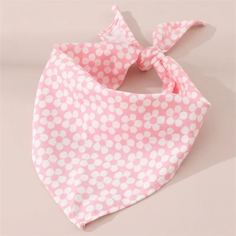 Pet Saliva Towel Pet Dog Saliva Bib Bib Cat Bib Scarf Printed Triangle Scarf