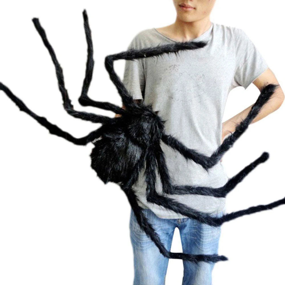 Giant Black Halloween Spider Decoration