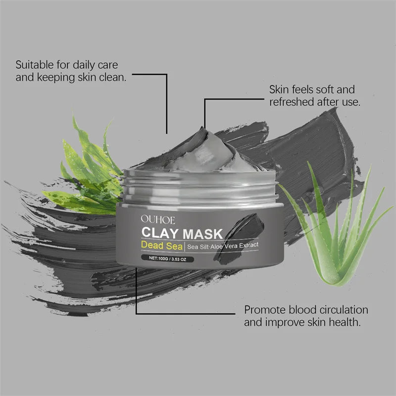 Dead Sea Mud Face Mask Deep Cleaning Pores Remove Blackheads Oil Control Moisturizing Brighten Smooth Skin Care Beauty Products
