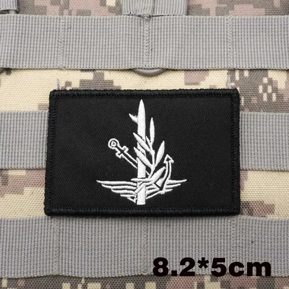 Israel Flag Embroidery Patch Hook and Loop Mlrs Army Morale Badge Israeli Language Outdoor Equipment Tactical Backpack Sticker