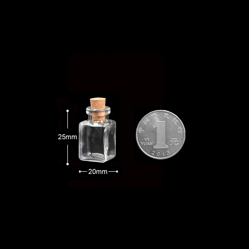 10-50Pcs Mini Glass Wishing Bottle With Cork Stoppers Clear Drifting Small Wishing Bottles For Wedding Party Home Decor Supplies