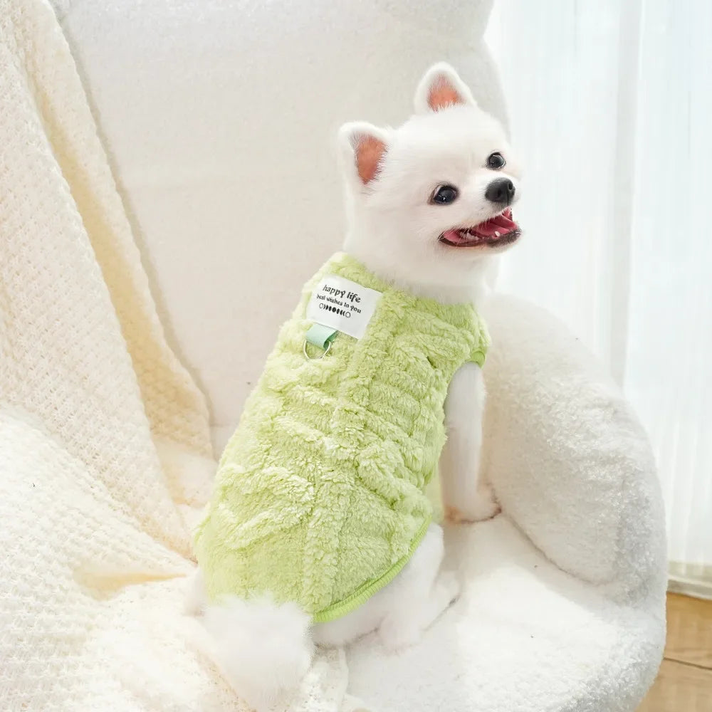 Soft Warm Dog Clothes Winter Fleece Vest Puppy Coat For Small Medium Dogs Chihuahua French Bulldog Poodle Costume Pet Outfit