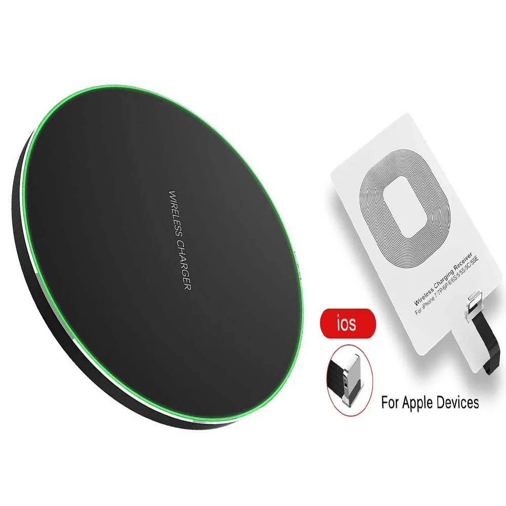 15W Type-C Wireless Charger Pad Receiver Kit For Samsung S20 S10 S9 S8 Wireless Adapter Coil For iPhone13 11 Pro 8 7 6S 6 5