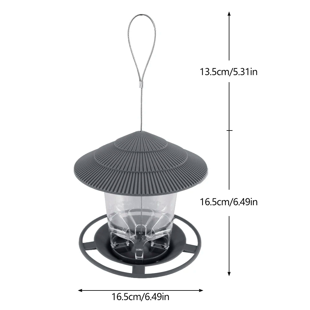 Garden Gazebo Hanging Wild Bird Feeder Outdoor Container With