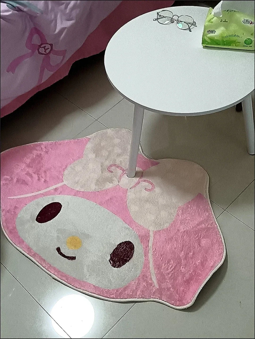 Cute My Melody Carpet Kawaii Home Soft Fur Rugs Girls Bedroom Living Room Floor Mat Doormat Decoration Cartoon Gift For Woman