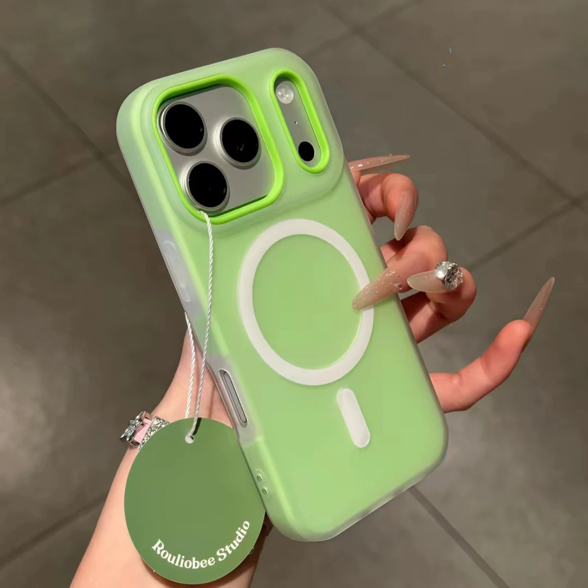 Candy Color 2 IN 1 For Magsafe Case For iPhone 17 Pro Max 16 15 14 13 12 11 Pro Air Magnet Wireless Charger Matte Cover Funda