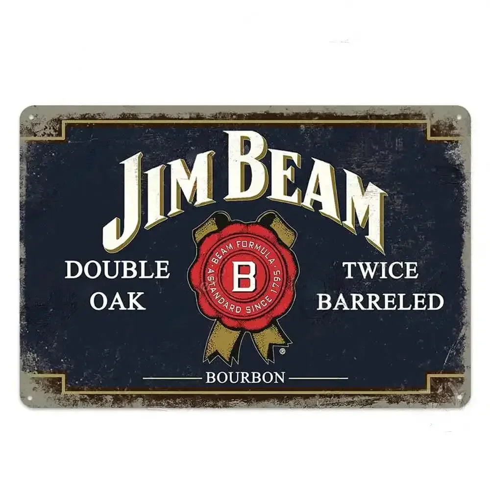 Retro Whiskey Plaque Metal - Enhance your decor with this lovely vintage metal sign. Ideal for pub,bar,club,living room,man cave