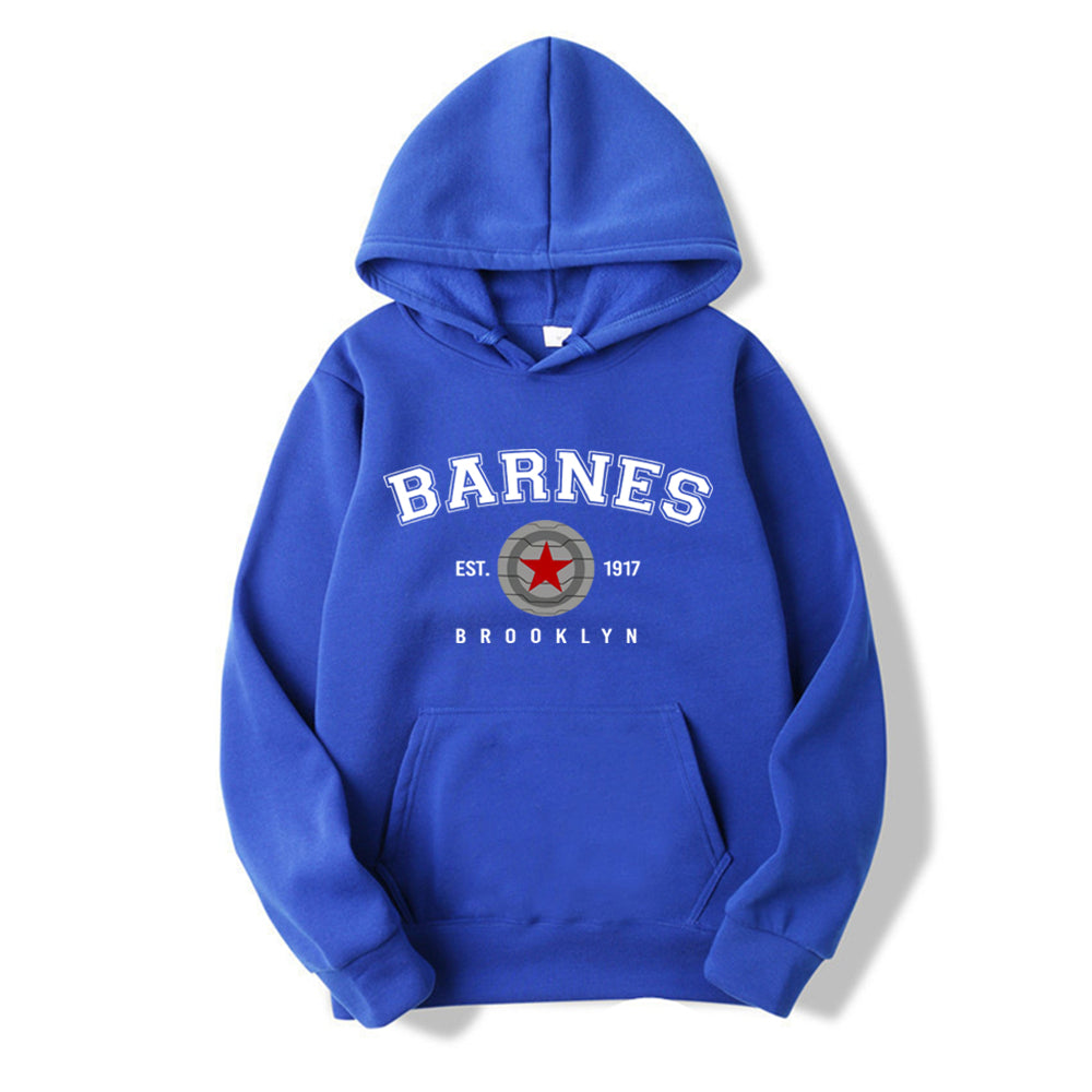 Vintage Barnes 1917 Hoodie Bucky Barnes Winter Soldier Hoodies Women Hooded Sweatshirt Tv Show Inspired Pullovers Superhero Tops