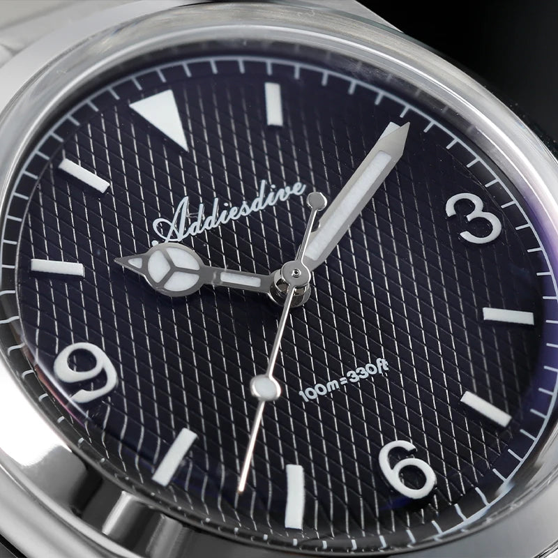 ADDIESDIVE New Men's Analog Watch 100 Meters Bubble Mirror