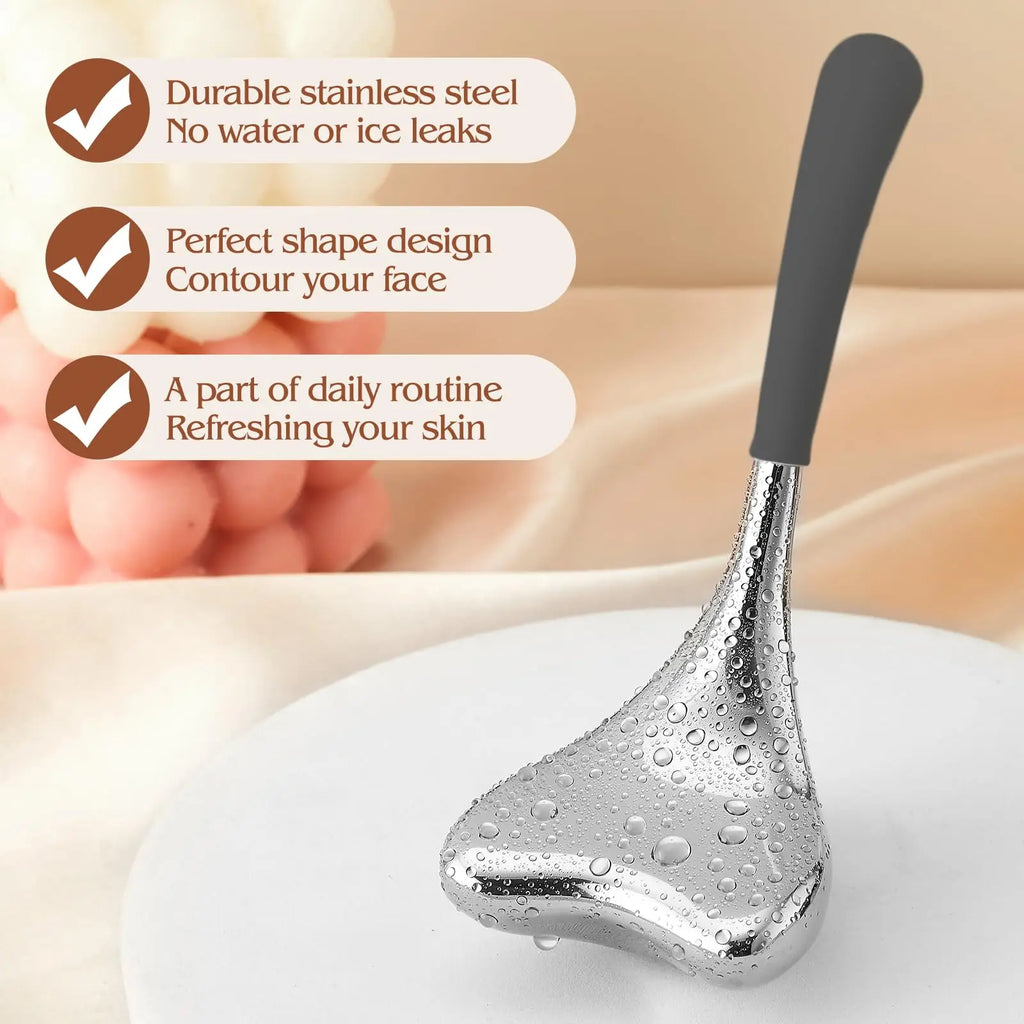 Ice Globes Facial Skin Care Tools for Women Face Eyes, Stainless Steel Face Beauty Cryo Sticks for Girls Ladies