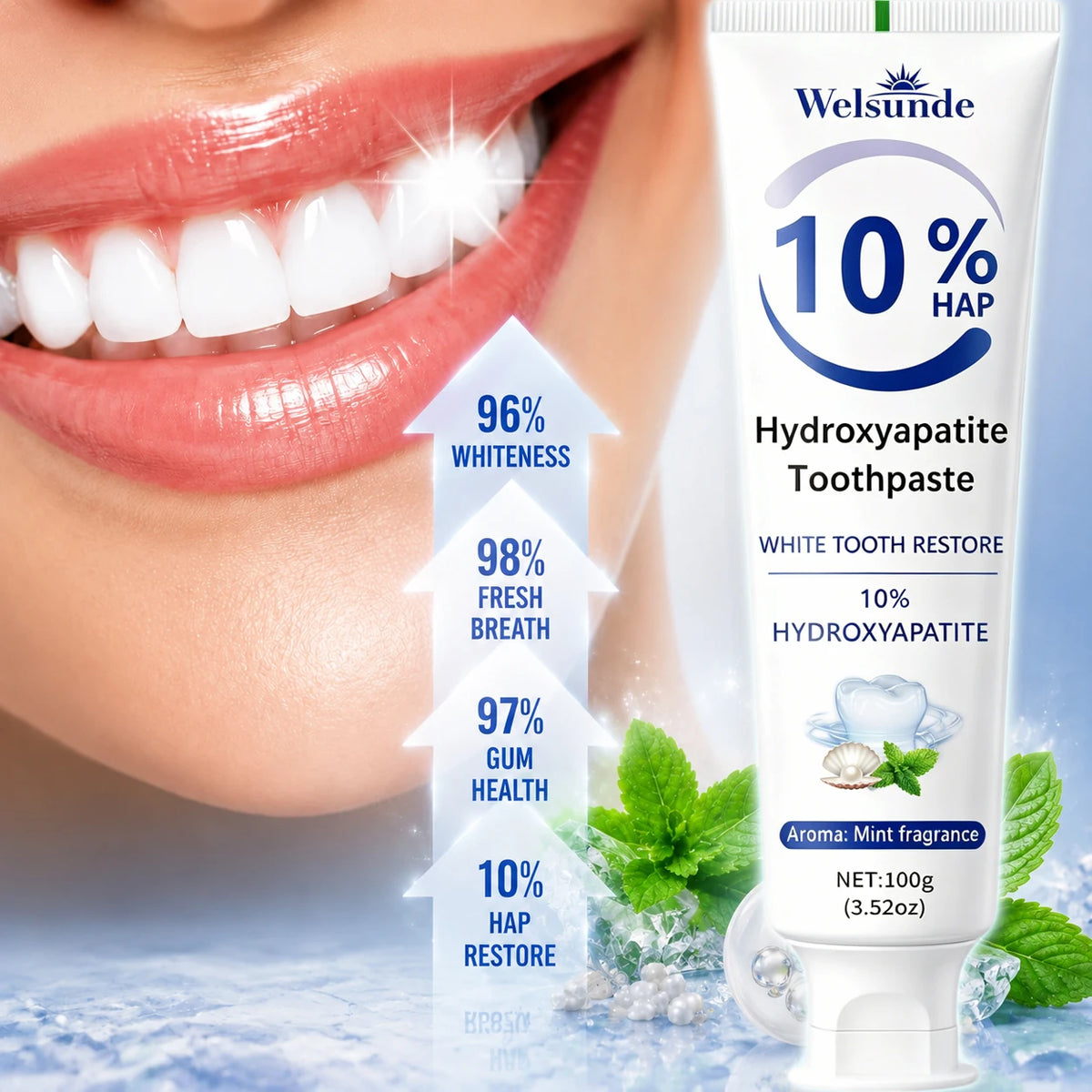 Powerful Whitening Toothpaste for Teeth &amp; Deep Cleaning