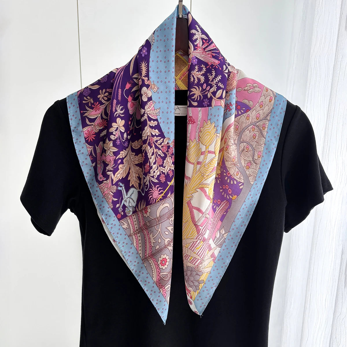Luxury 70cm Silk Square Scarf For Women Elegant Bag Ribbon Headband Shawl Neckerchief Bandanas Neck Scarves For Daily Wear