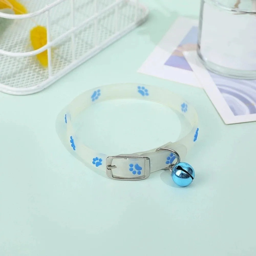 Pet Supplies Adjustable Cat Collar Anti-Loss Silicone Pet Luminous