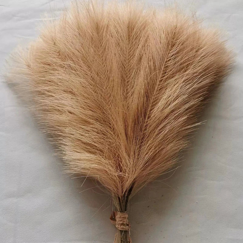 10pcs Artificial Pampas Grass Simulation Feather Wedding Props Reed Home Decor Supplies Table Colorful Pampas Grass 시뮬레이션 풀