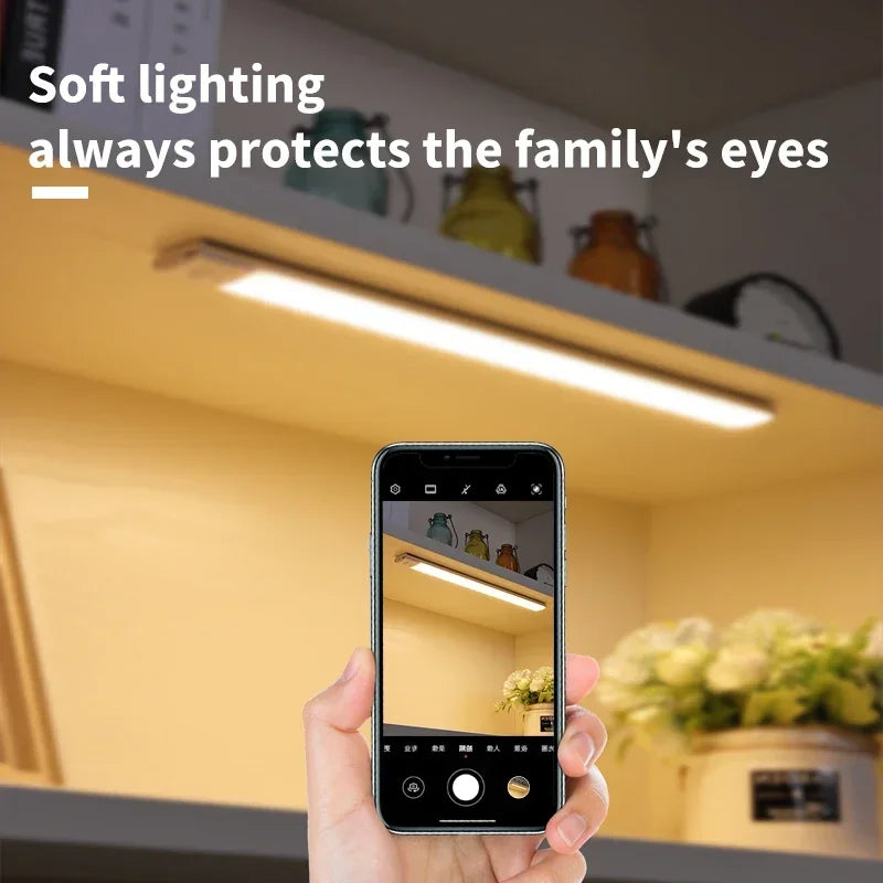 Sensor Light LED Wardrobe LED Light Decoration PIR Wireless Portable Light Hallway Charging USB Night Interior Lighting Lights