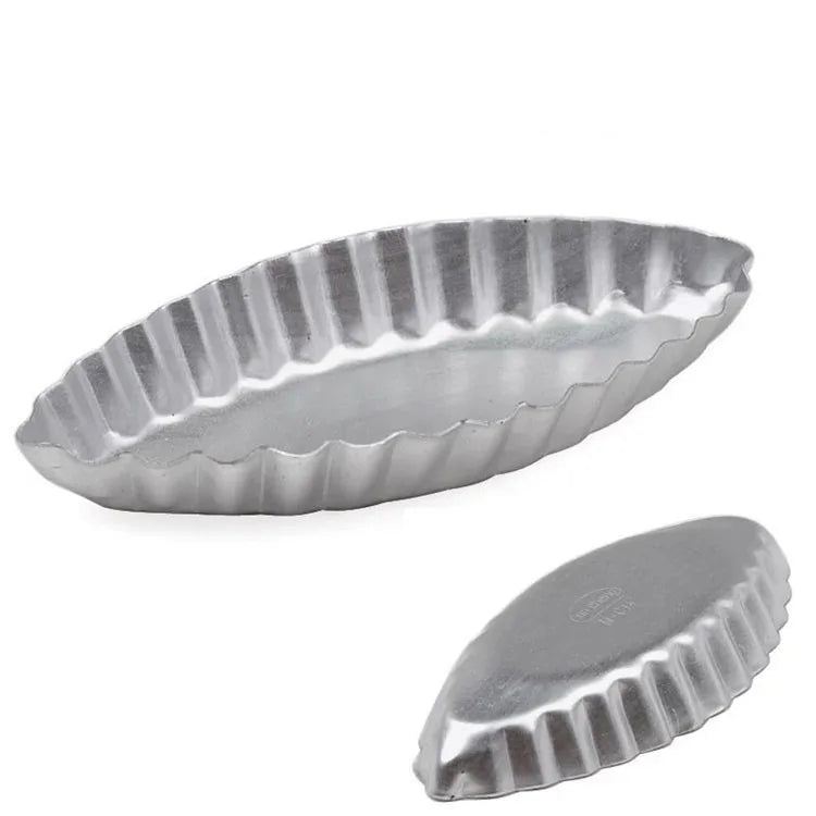 5/10/15pcs Boat Shape Egg Tart Mold Aluminum Cookies Fruit Cake Moulds For Kitchen Pudding Pastry Baking Decorating Tools