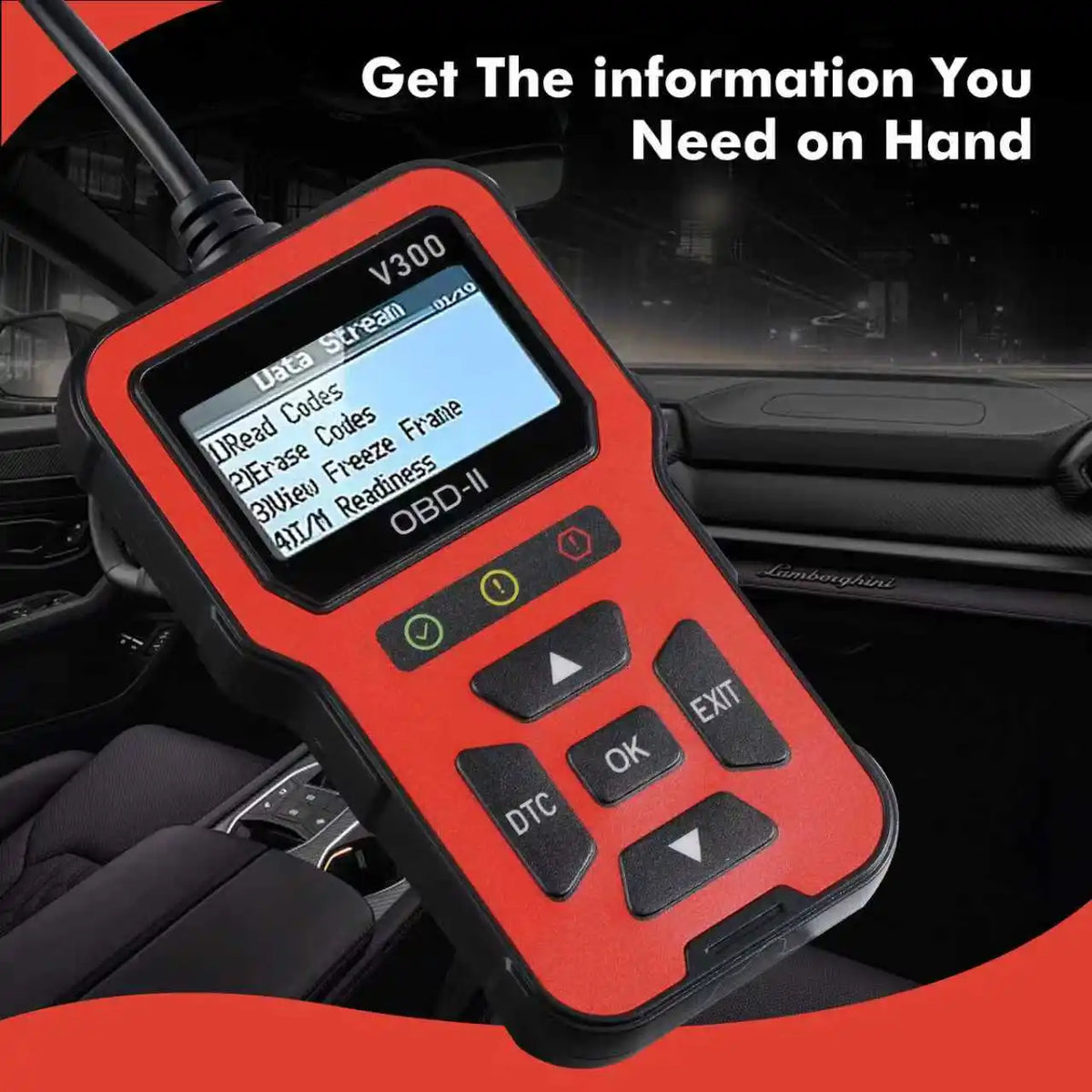 V300 OBD2 Scanner Auto Car Diagnostic Tool with Color
