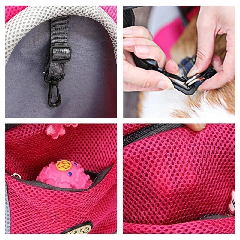 Foldable chest bag, pet bag, outdoor backpack, portable cat backpack for travel, breathable pet backpack for dogs