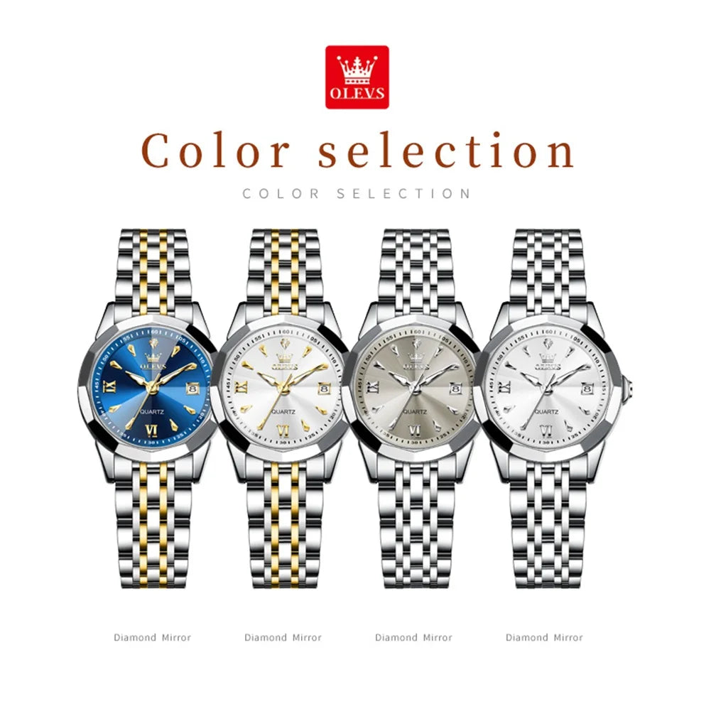 OLEVS Elegant Fashion Ladies Watches 9998 Original Quartz Women's