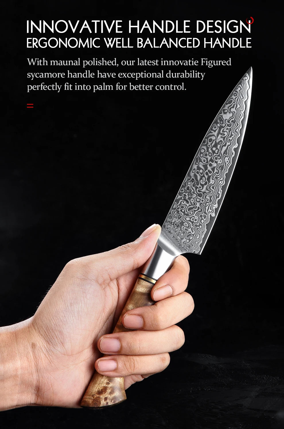 HEZHEN 1-2PC Knife Set Professional Damascus Steel Utility Chef Knife For Meat Japanese Cook Kitchen Knife