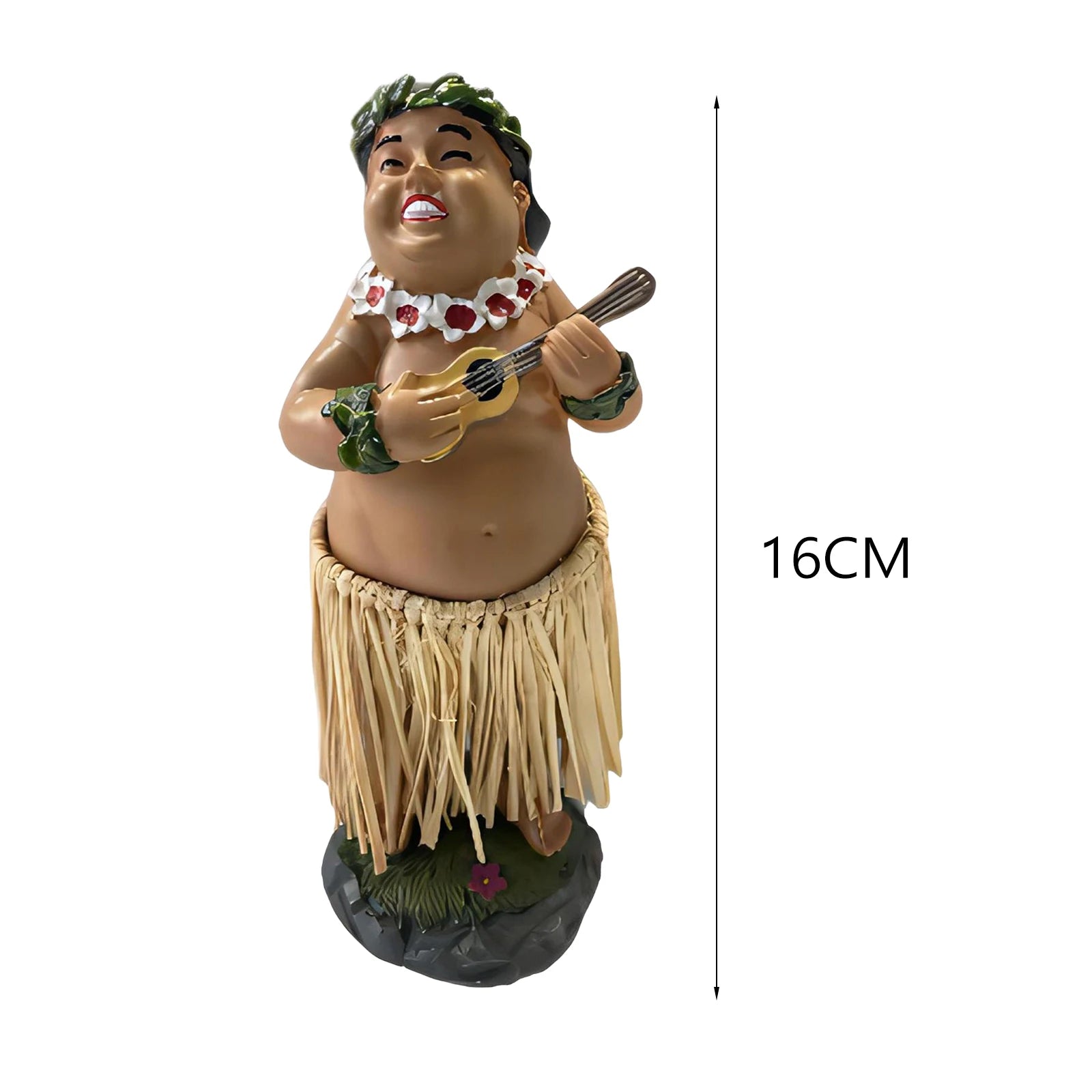 Hawaiian Hula Girl Dashboard Doll with Ukulele for Car Dashboard Collection Figurines Gifts Home Decor Mini Size Doll Dashboard