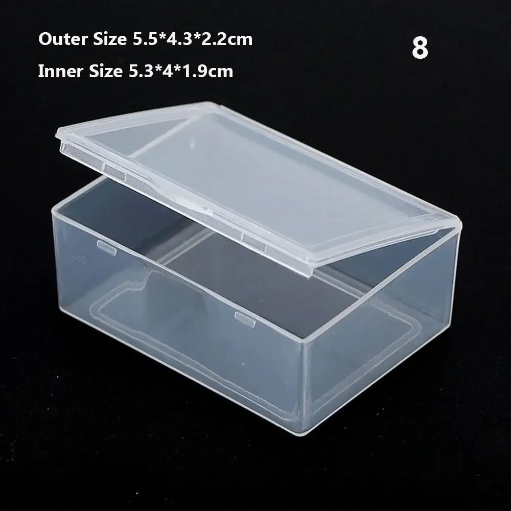 1pc Small Plastic Home Items Sundries Organizer Case Transparent Storage Box Jewelry Beads Container Fishing Tools Storage Box