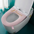 Washable Toilet Seat Cover with Flip Lid Handle, Soft WC, Closestool Mat, Bathroom, Removable, Zipper, Household, Warm, Winter