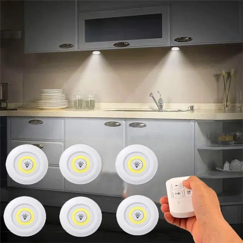 Dimmable LED Under Cabinet Light with Remote Control Battery