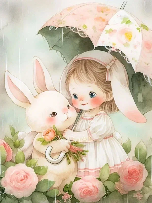 5D Fairy Dust Resin Diamond Painting Cartoon Cat Diamond Embroidery Mosaic Anime Girl Cross Stitch Set DIY Art Home Decor