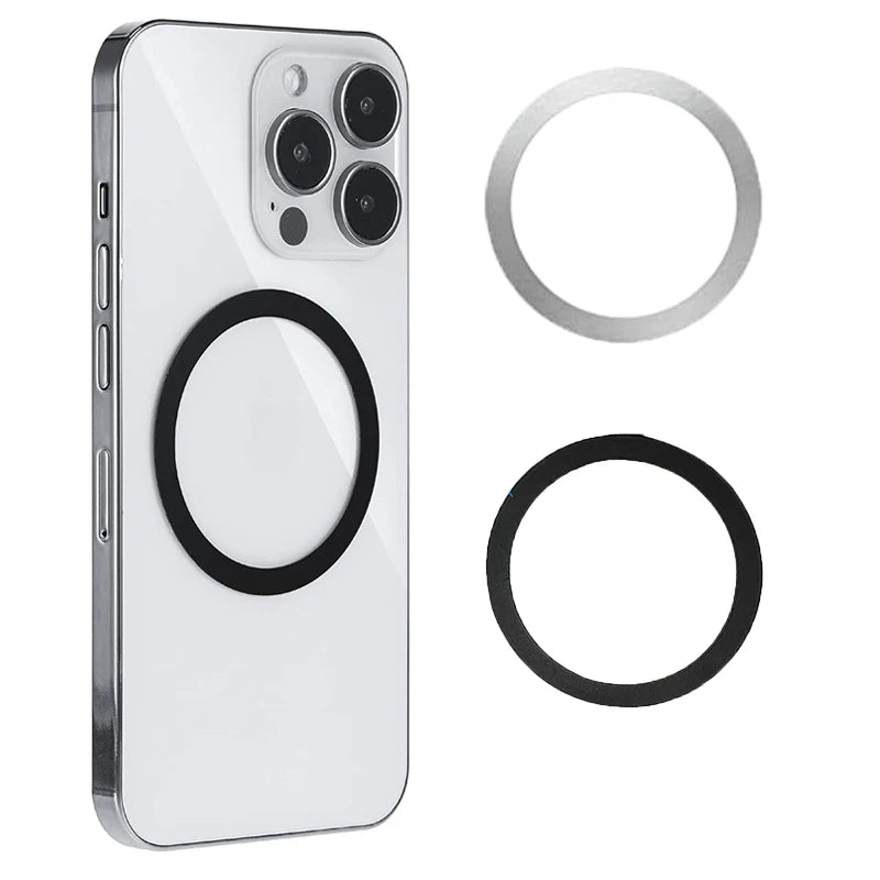 5Pcs Universal Magnetic Metal Plate Ring For Magsafe Wireless Charger Iron Sheet Sticker Magnet Car Phone Holder Accessories