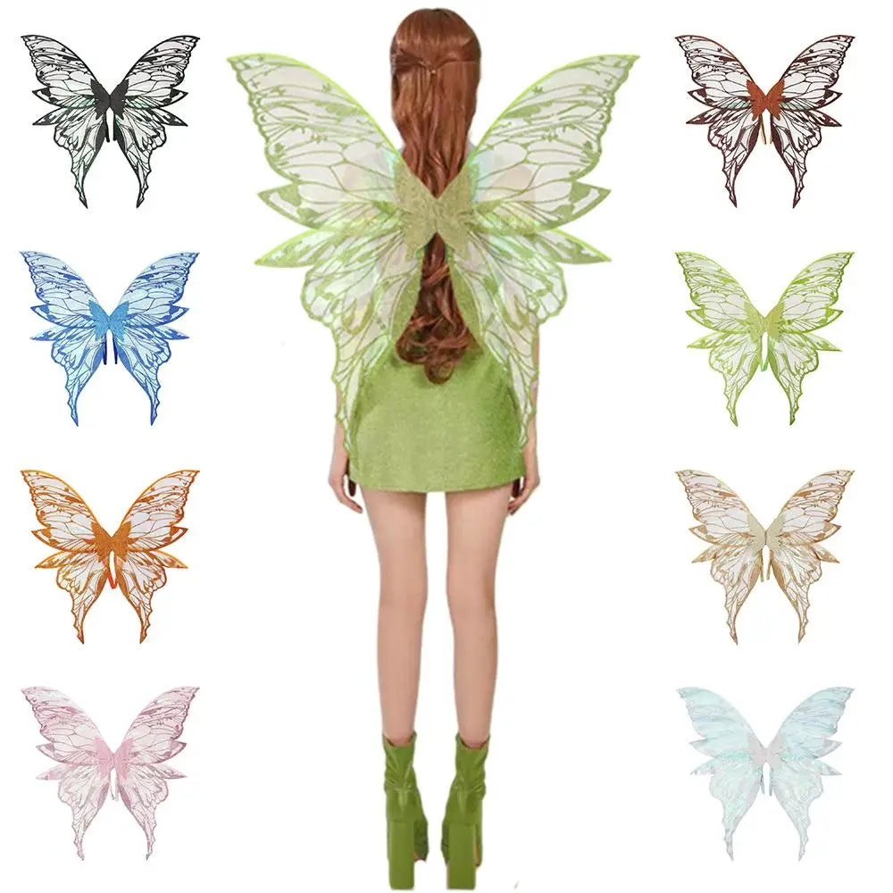 Adults Fairy Wings Girls Sparkling Angel Wings  Costume Wings for Halloween Costume Dress up Party Favor Christmas Gift