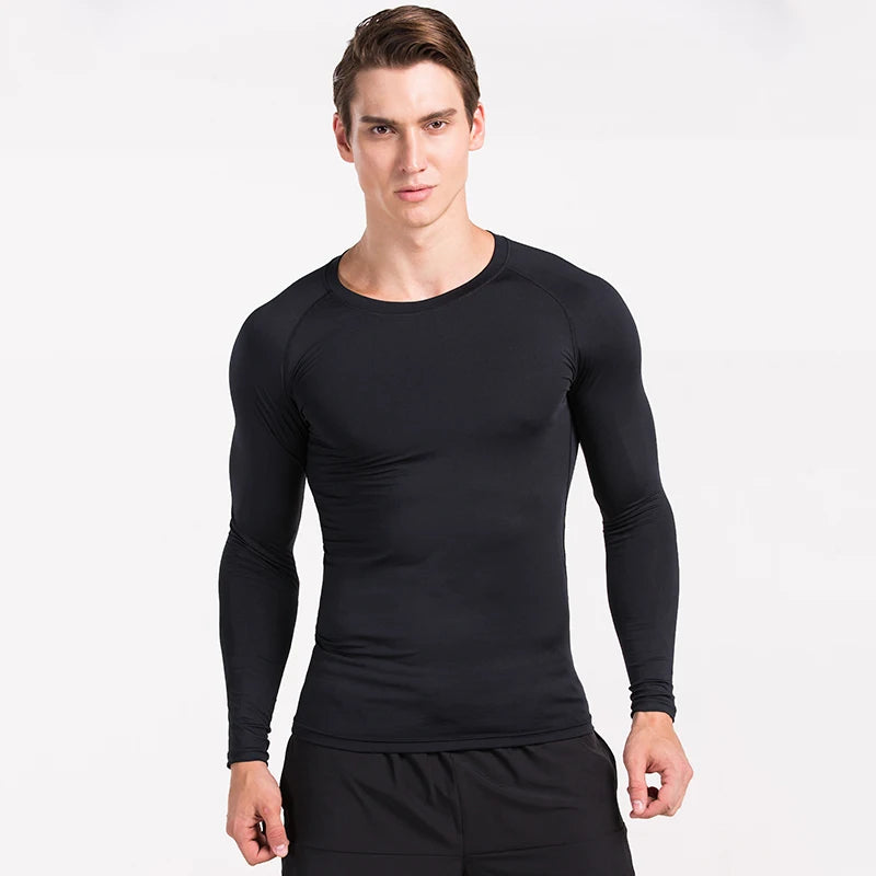 Men's Long-Sleeve Compression Running Top