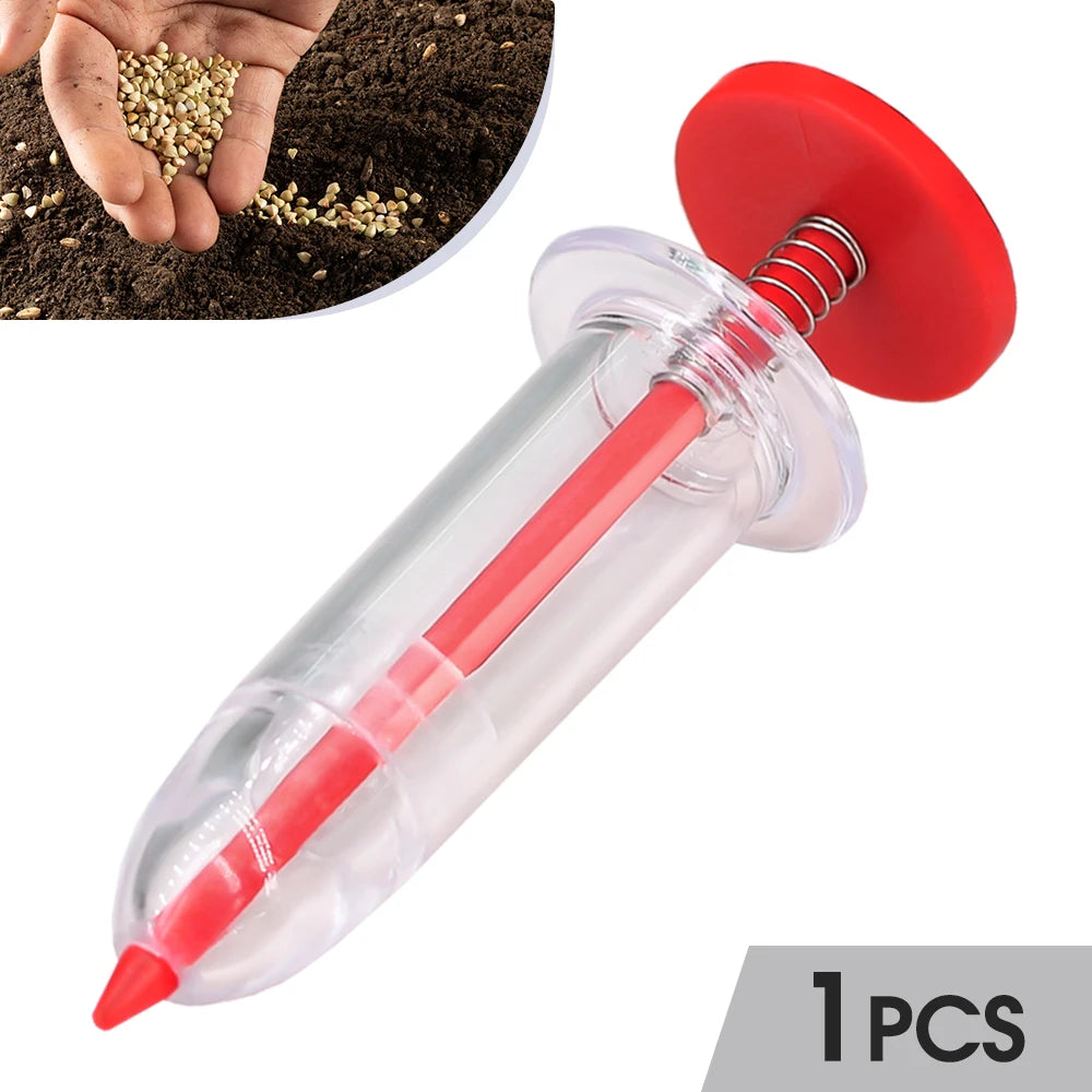 Mini Sower Hand-held Garden Sowing Supplie Tool Spring Flower Gardening Vegetable Seeding Dispenser Syringe Seeder Light Compact