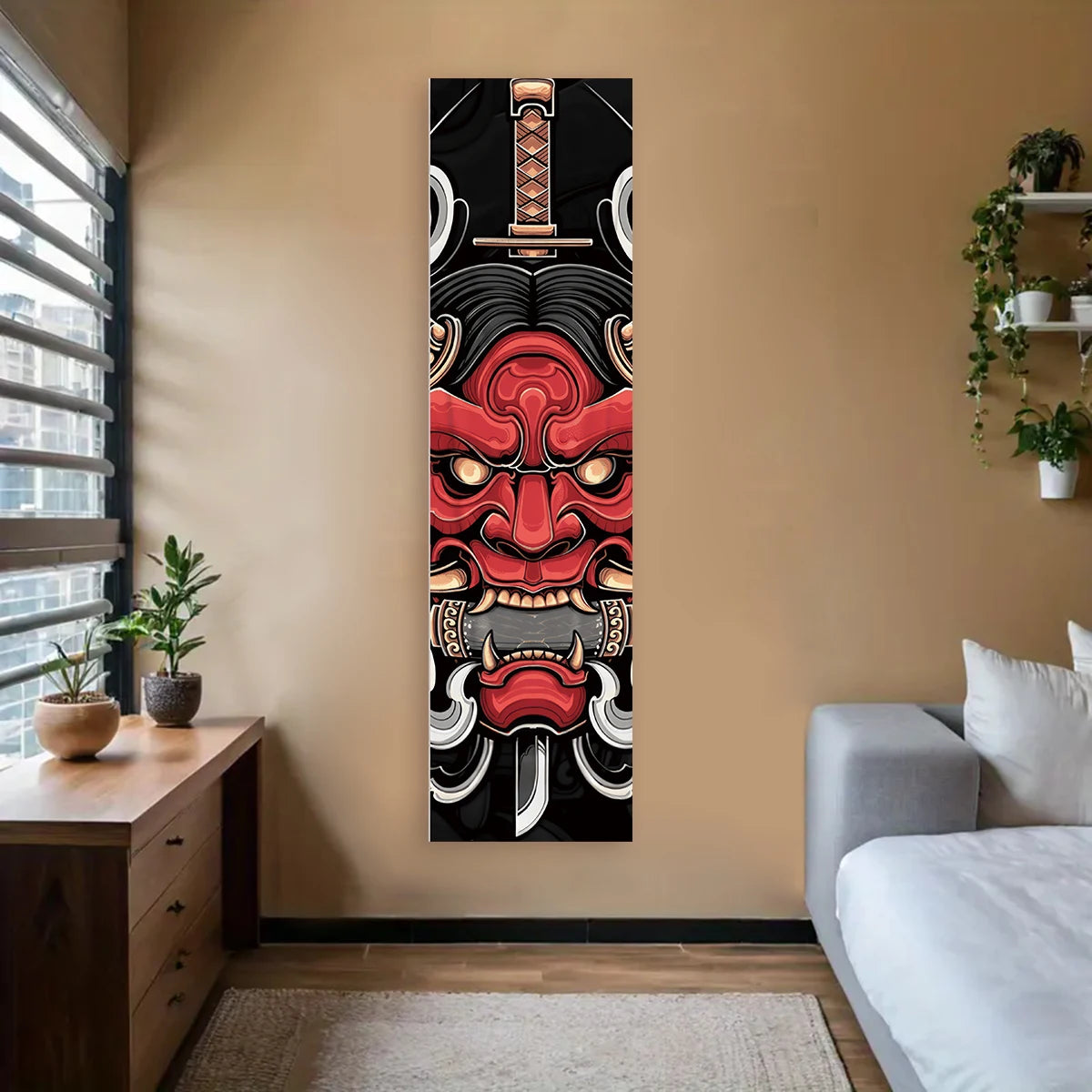 Japanese Ocean Waves Wall Decoration Tapestry Red Sun & Ocean