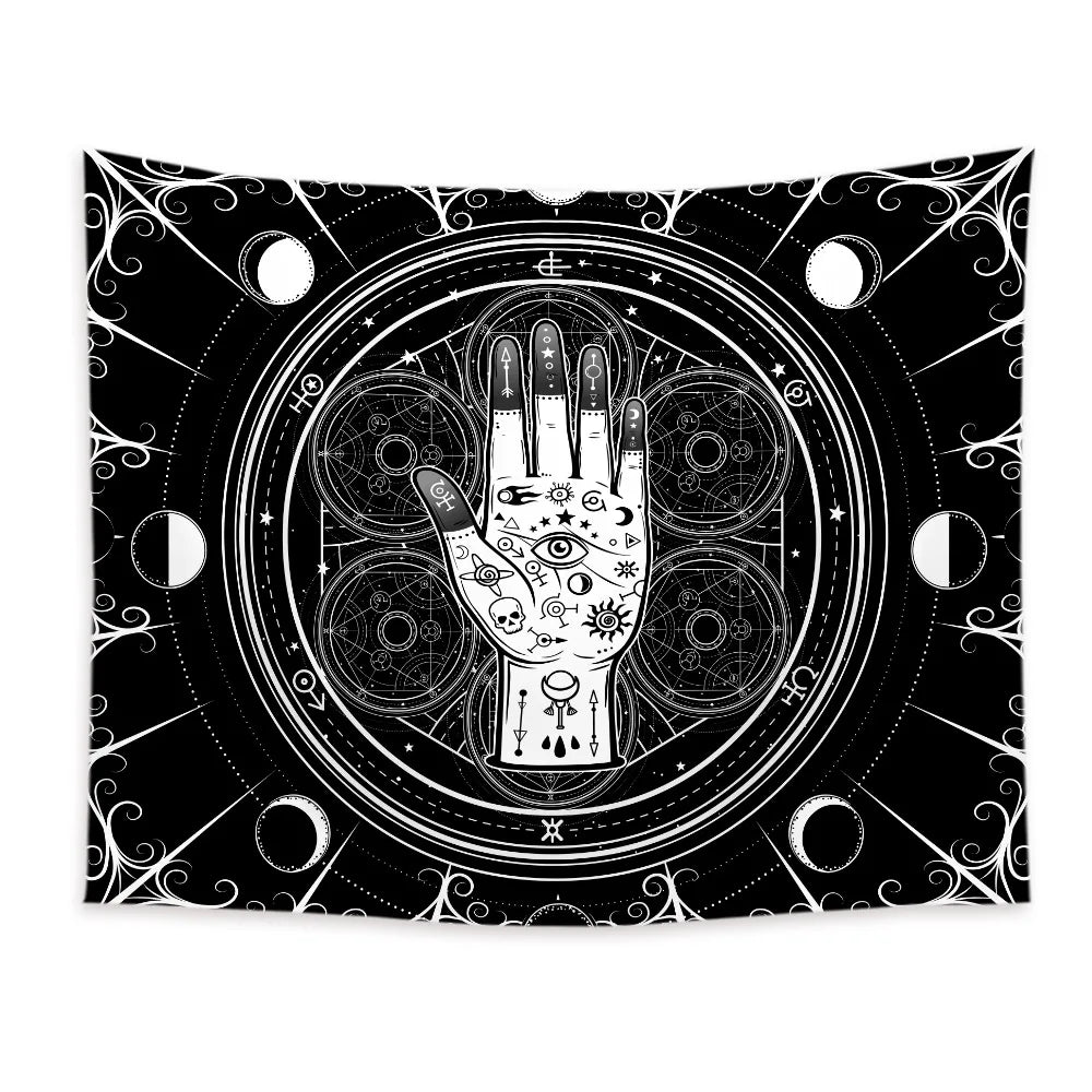 Butterflies and Moths Tapestry Black and White Flower Tapestry Wall Hanging Beach Blanket Romantic Bedroom Dorm Home Decor