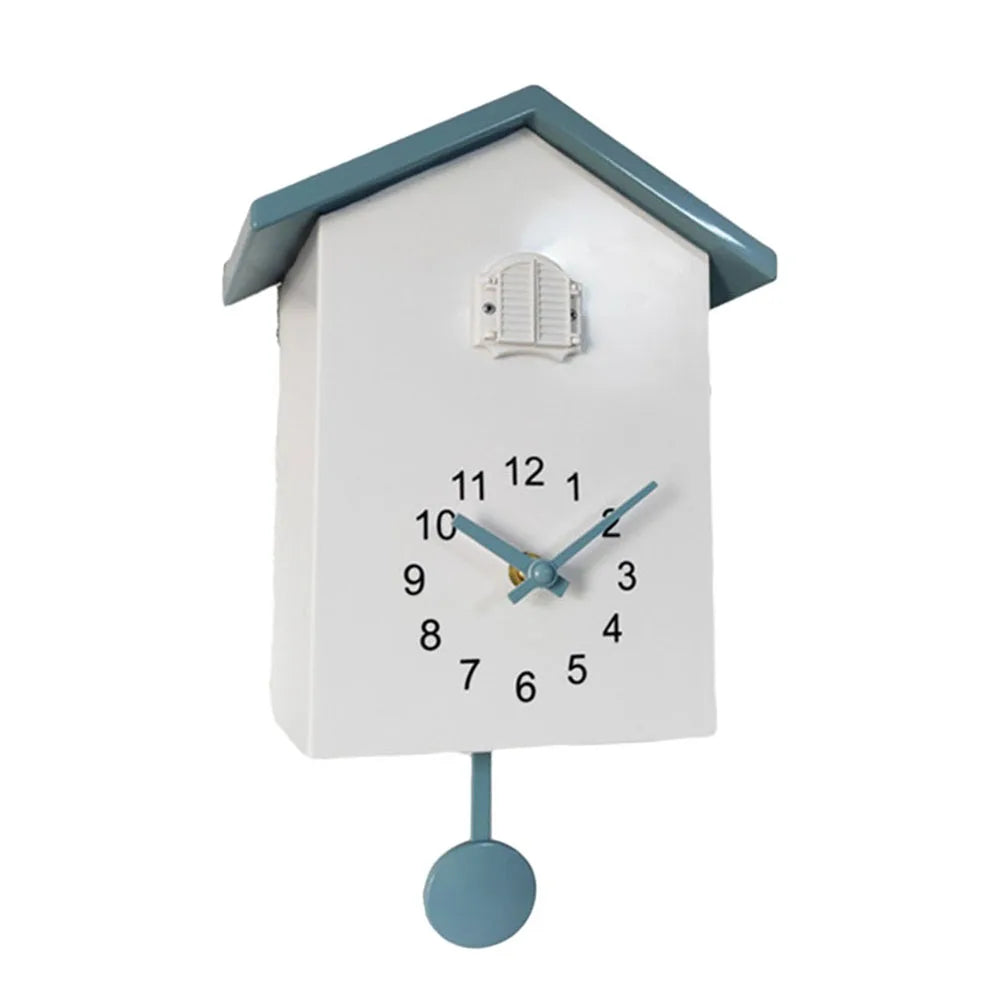 1pc Cuckoo Clock Voices Call Bird House Wall Art Home Living Room Office Decoration Home Decor ABS Wall Clocks