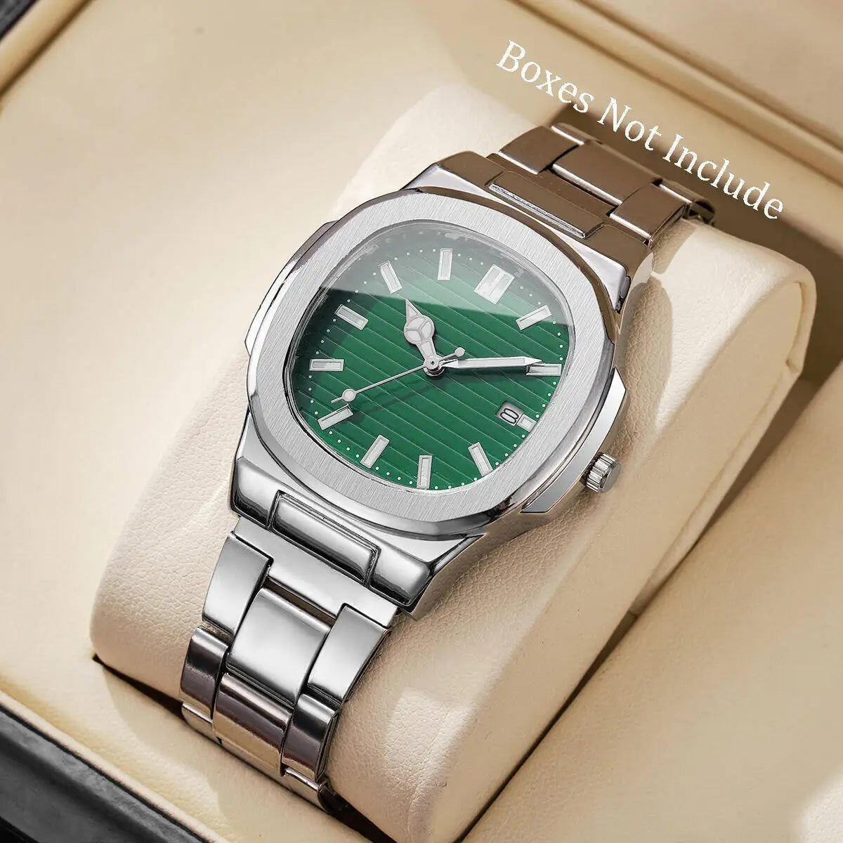 Luxury Men Business Watches Fashion Square Dial Stainless Steel