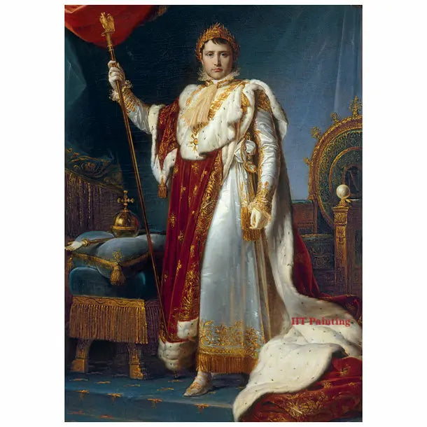 Vintage Classic Napoleon Bonaparte Coronation Wall Art, Canvas Print Poster, Suitable for, Home, Living Room, Office Decoration