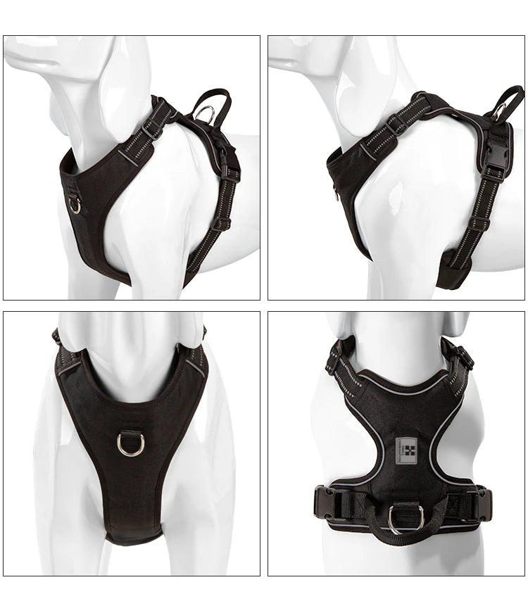 Small Combination Dog Harness No Pull Reflective Pet Dog Chest