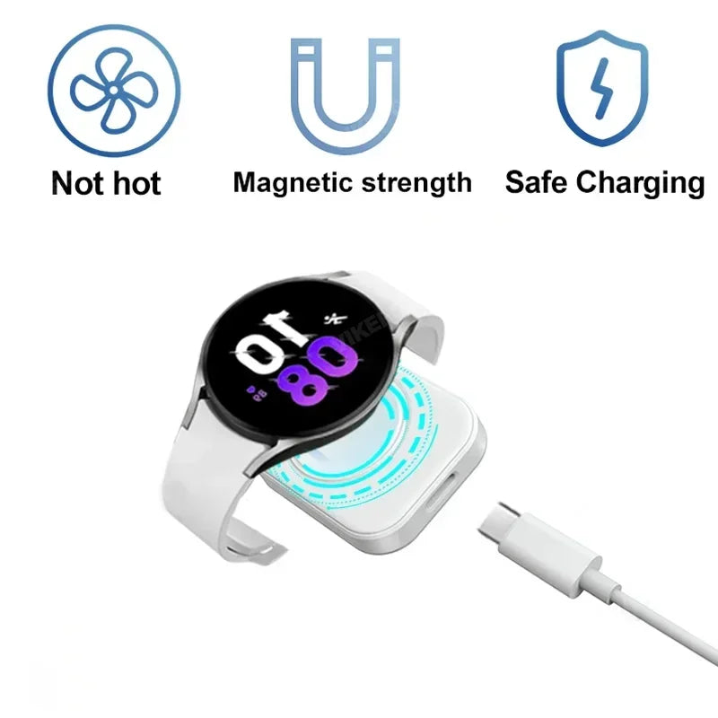 Magnetic Type C Watch Wireless Charger For Samsung Galaxy Watch Ultra/7/6/6 Classic/5 Pro/5/4 /4 classic/3/Active Fast Charging