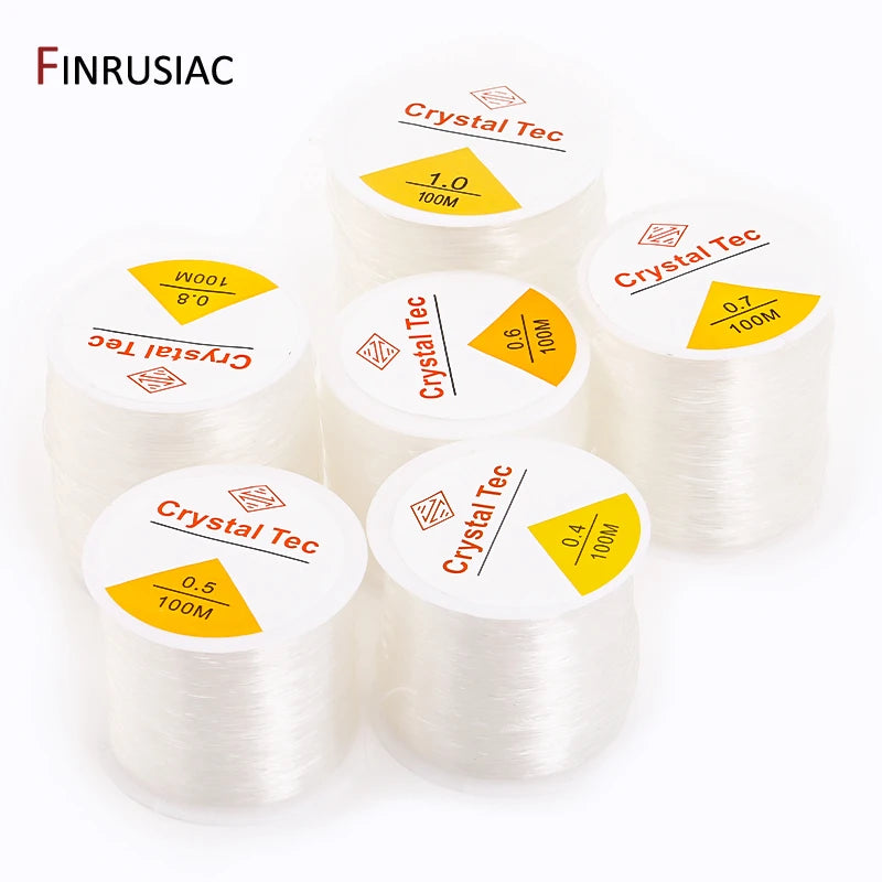 0.4-1.0mm Elastic Cord String Transparent Crystal Elastic Line