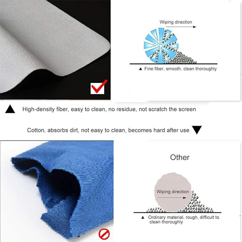 Ultra-Soft Microfiber Cleaning Cloths Notebook Screen Keyboard