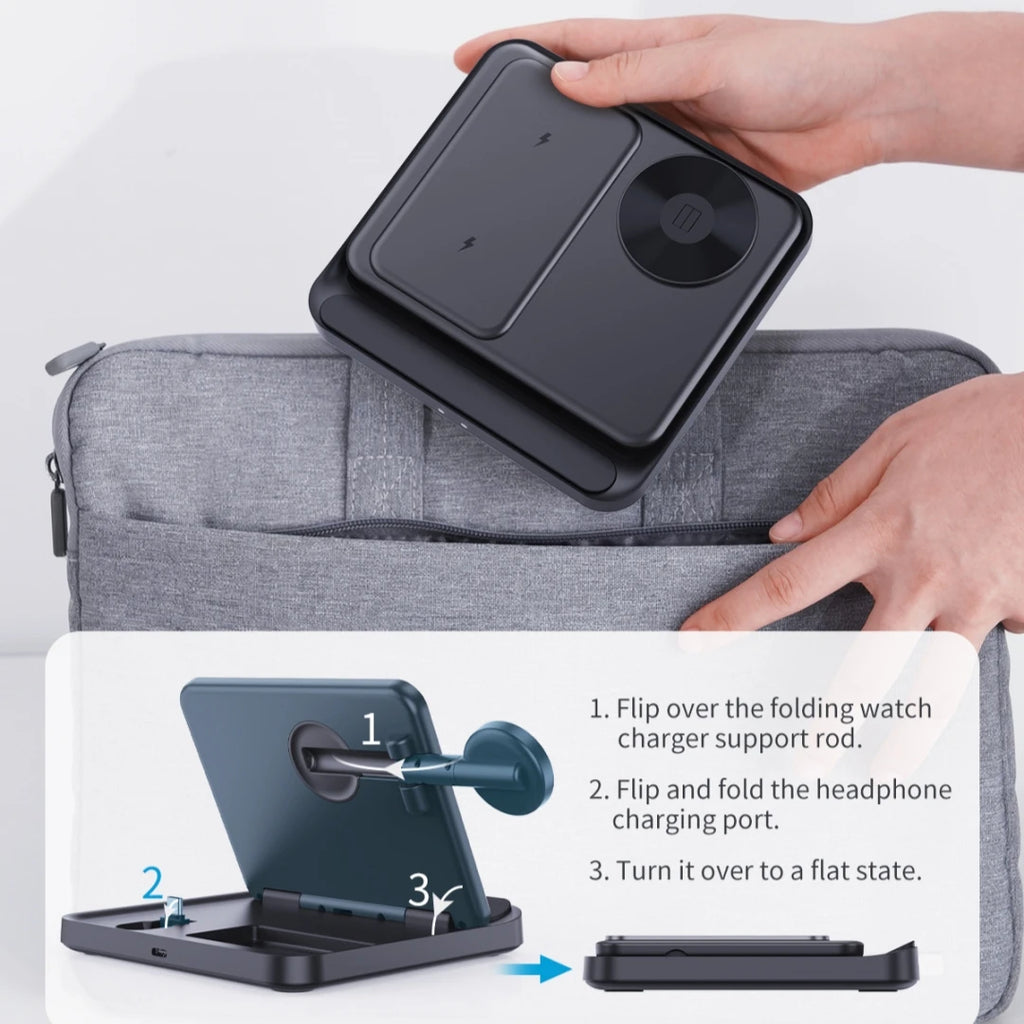HaaYot Professional Galaxy Z Flip & Fold 7 6 5 Wireless Charger Stand Fast Charging Station Dock for S26 Ultra Galaxy Watch Buds