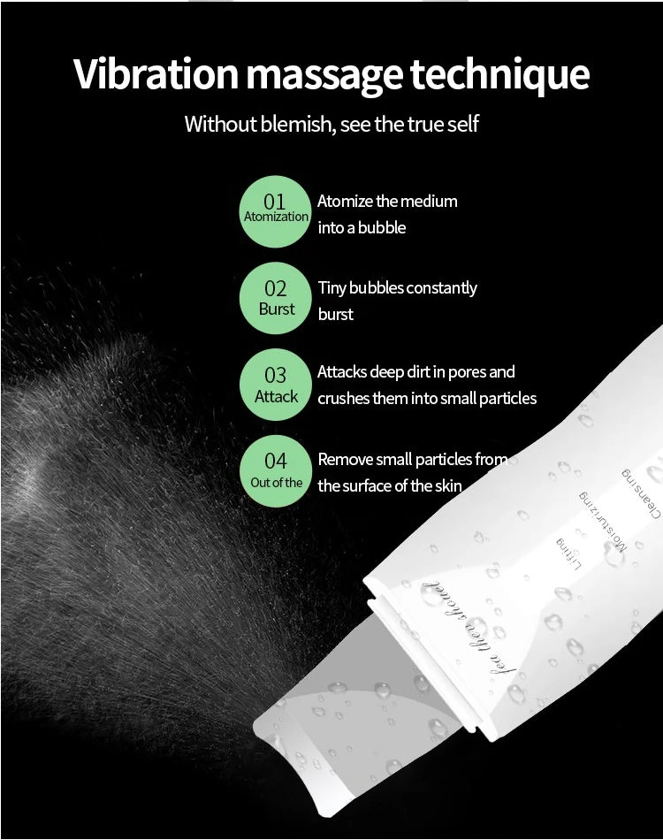 Facial Skin Scrubber Face Spatula Exfoliator Deep Cleansing Blackhead Remover Facial Lifting Cleaning Not Ultrasonic Skin Care