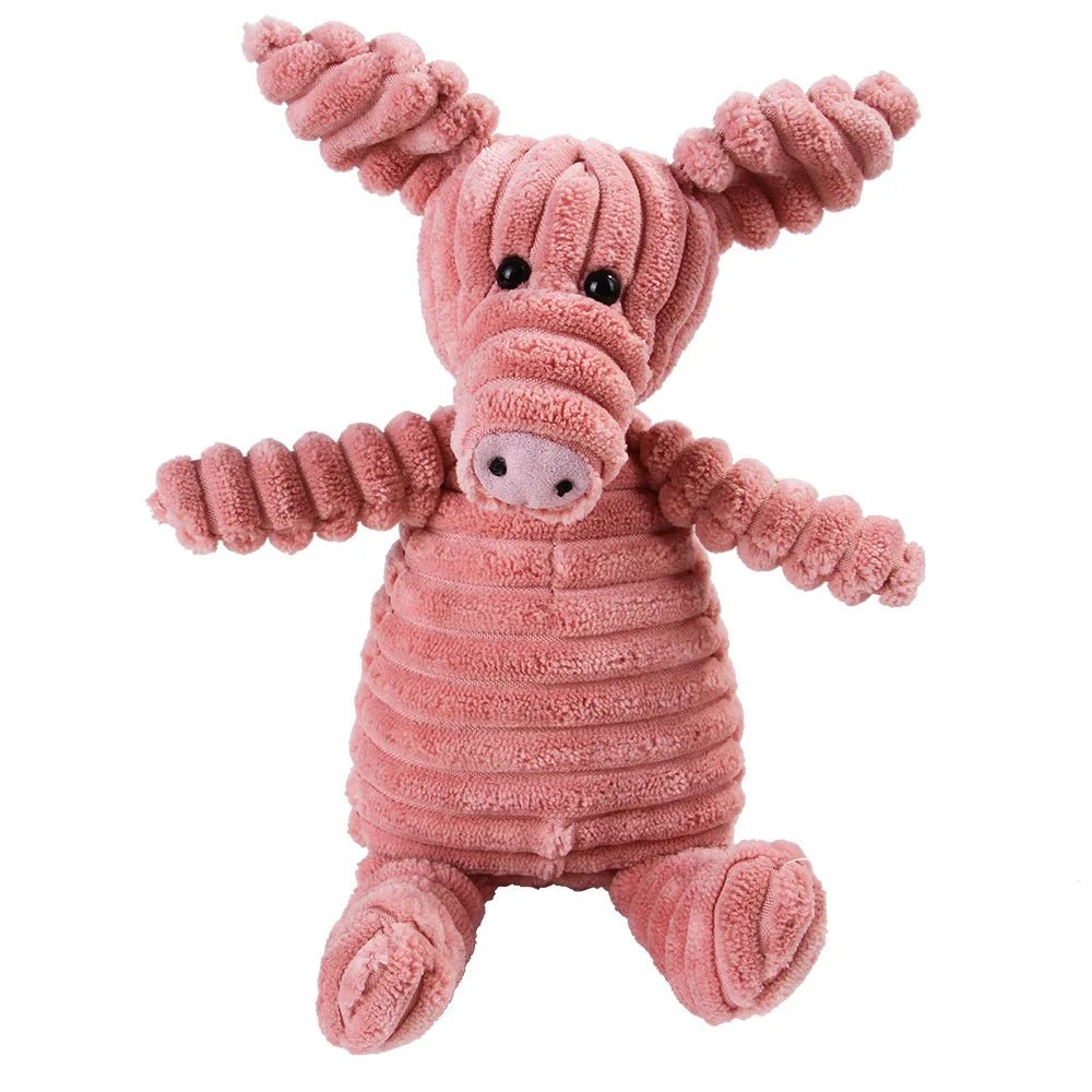 Pet Dog Molar Toy Vent Training Corduroy Monkey Pig