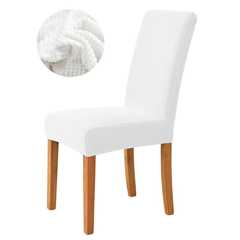 Elastic Dining Chair Cover Stretch Seat Slipcover Jacquard Spandex Protector Case for Kitchen Chair Seat Home Hotel Banquet
