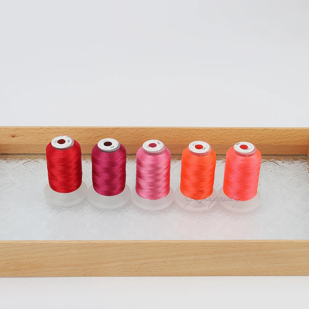 Rhapsody 40WT Polyester Embroidery Machine Thread 550Y 60 Colors Brother Babylock Janome Singer Pfaff Husqvarna Bernina Sewing